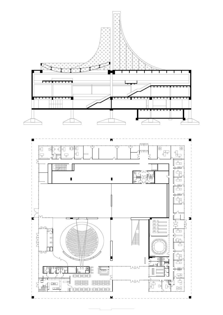 Museum of the Revolution, 1961. winning proposal